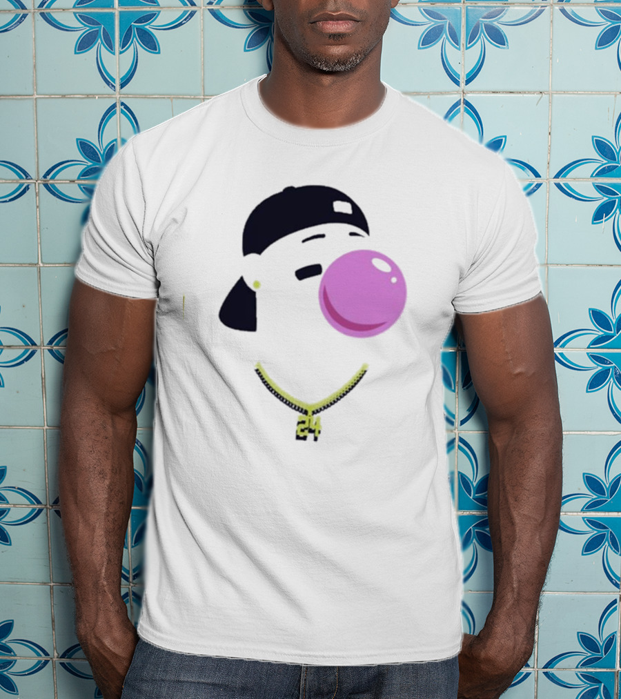 Griffey Clown Iconic Bubblegum Necklace 24 Player T-Shirt