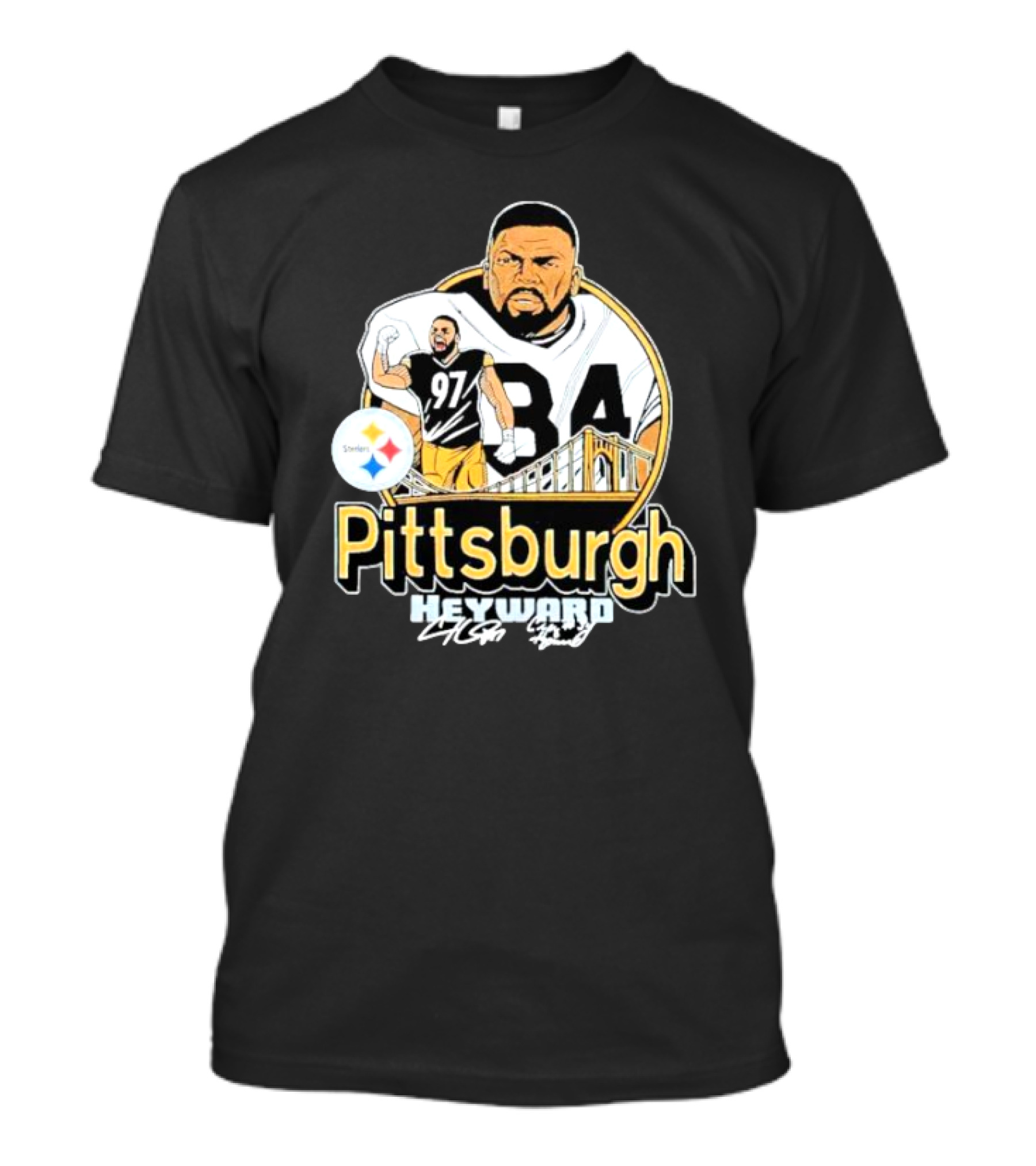 Pittsburgh Steelers Heyward 97 Ironhead Signature Bridge T-Shirt