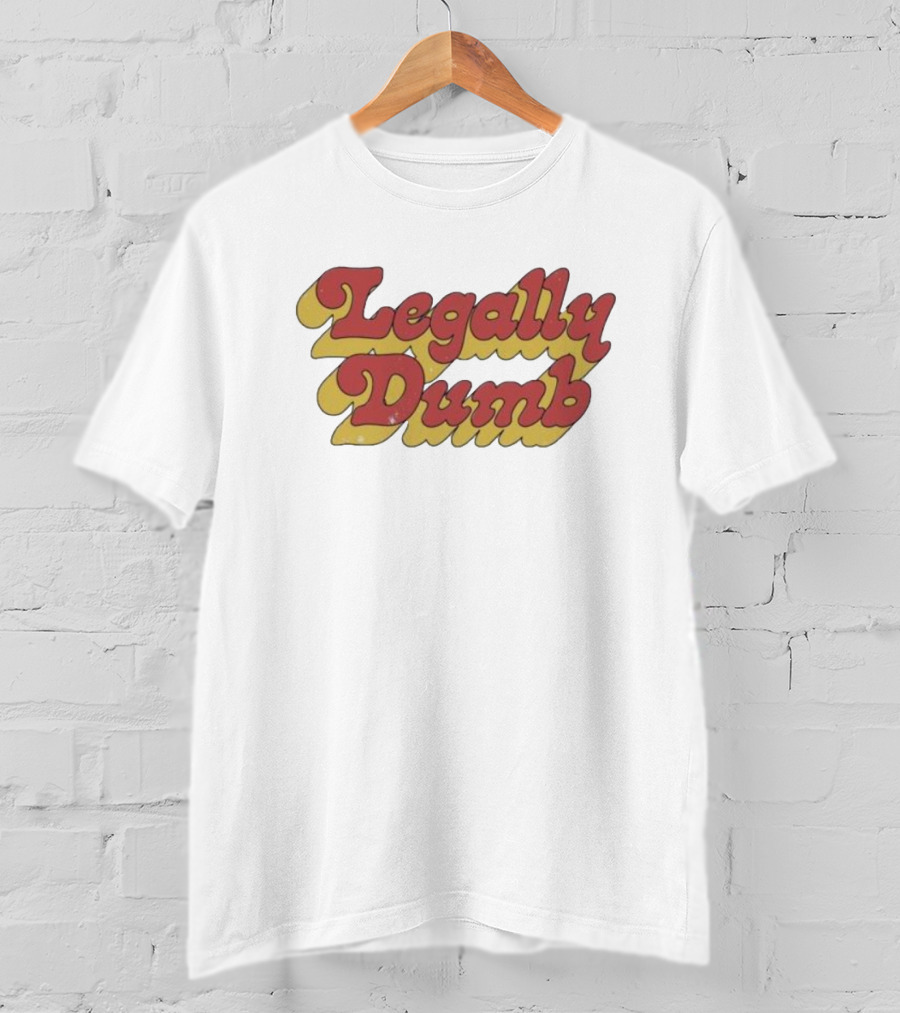 Legally Dumb Retro Style Red T-Shirt