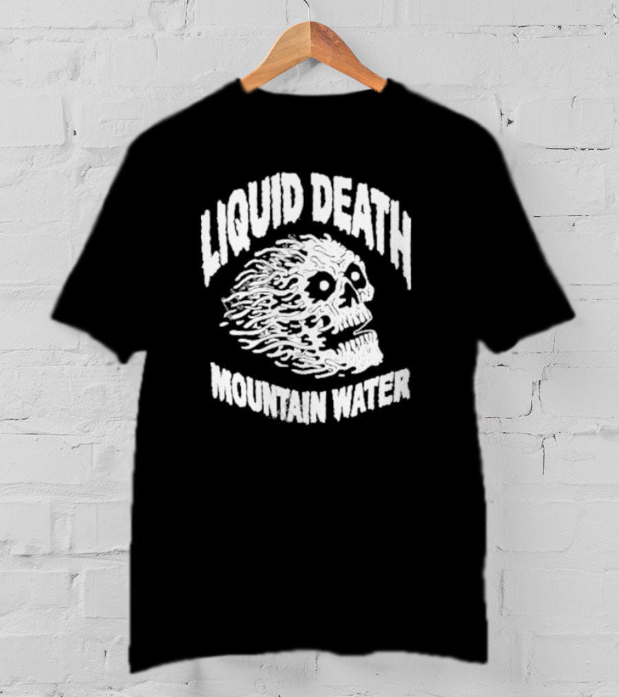 Liquid Death Mountain Water Skull T-Shirt