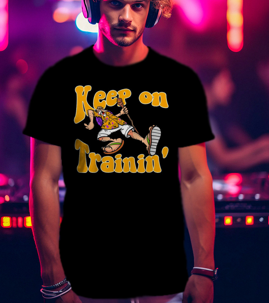 Master Roshi Keep On Trainin' Retro Style Sandals Hawaiian Shirt Cane T-Shirt