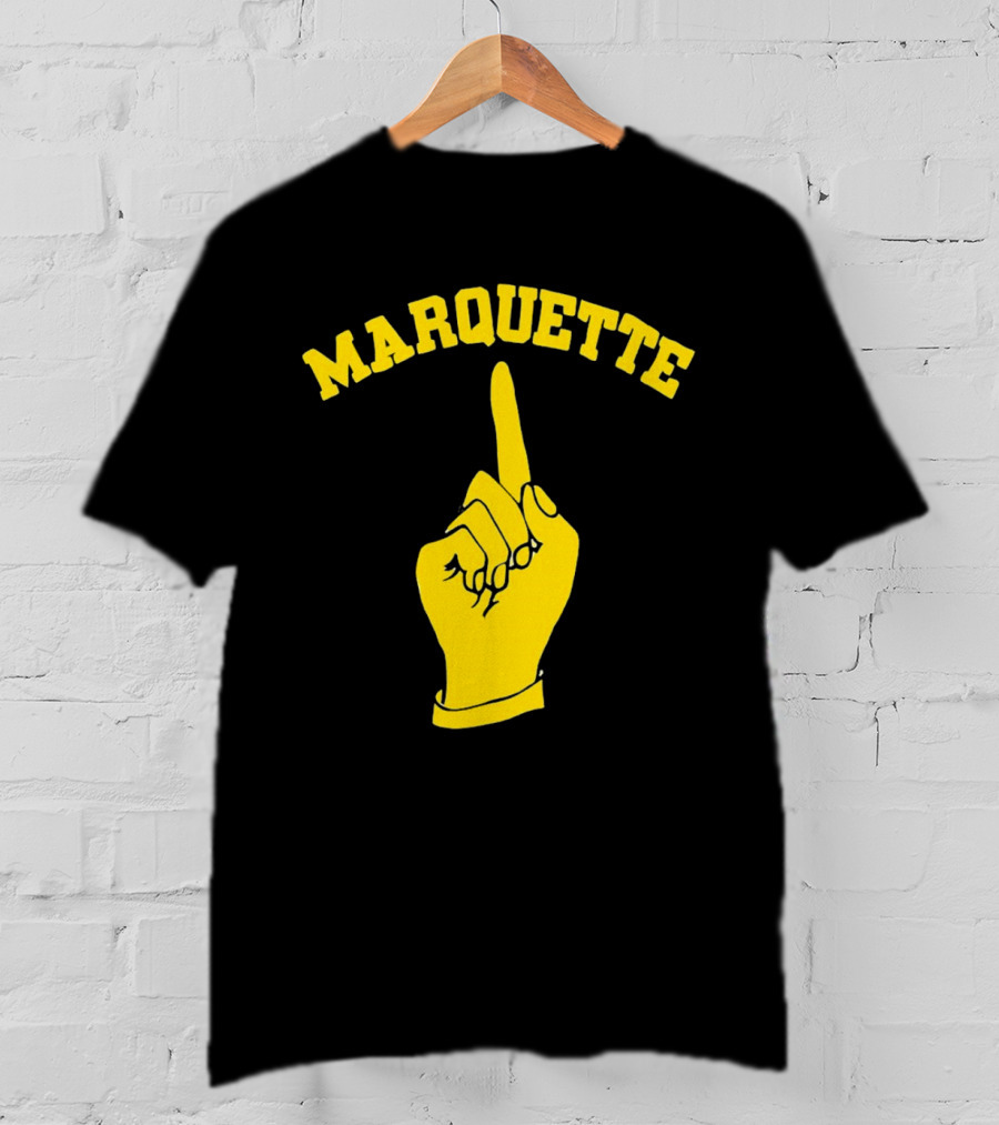 Marquette Yellow Number One Finger T-Shirt