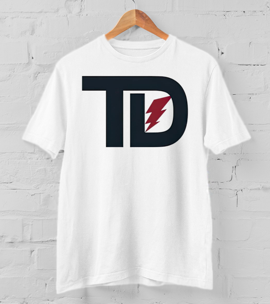 TD Logo With Red Lightning Bolt Tank Dell Houston Texans Football T-Shirt
