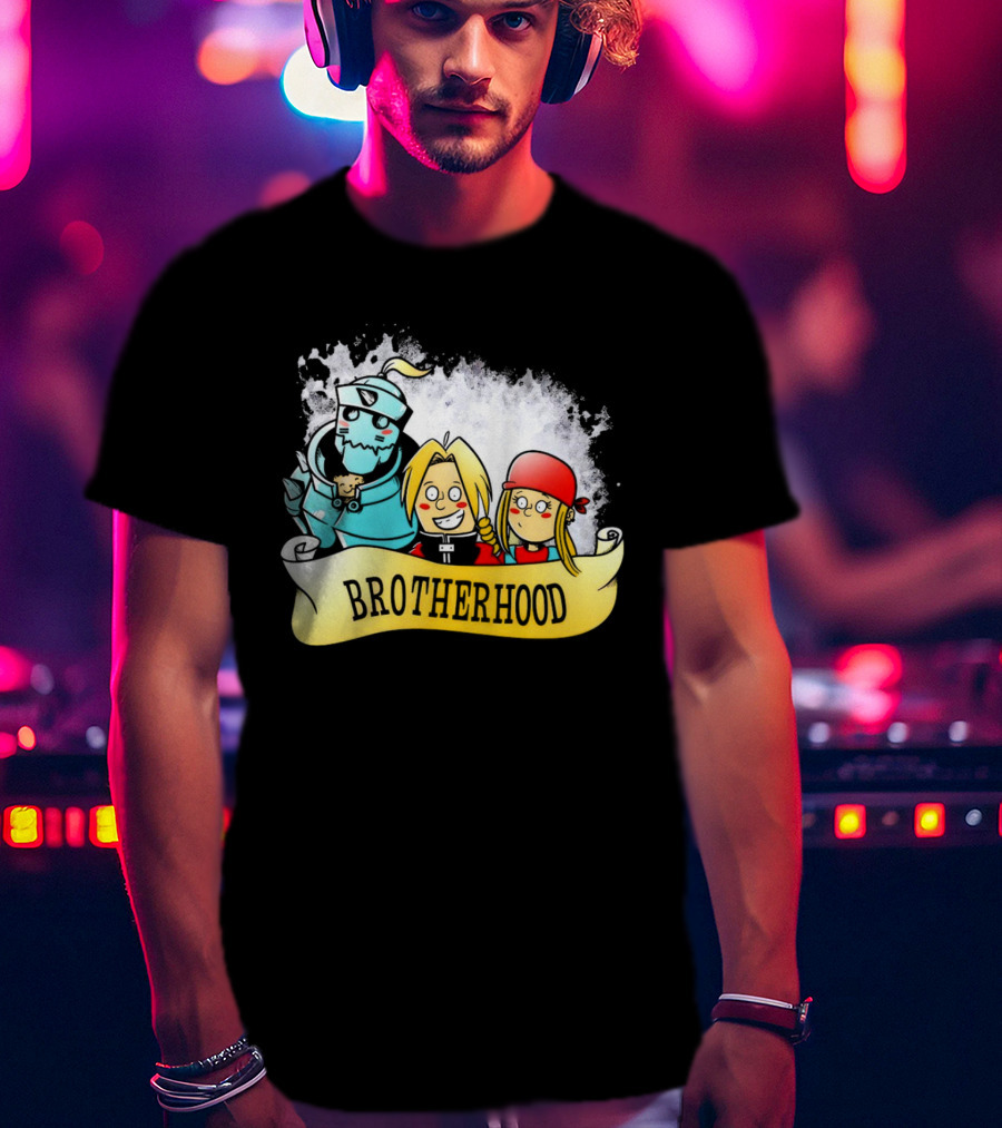 Brotherhood Alphonse Edward Winry Banner T-Shirt