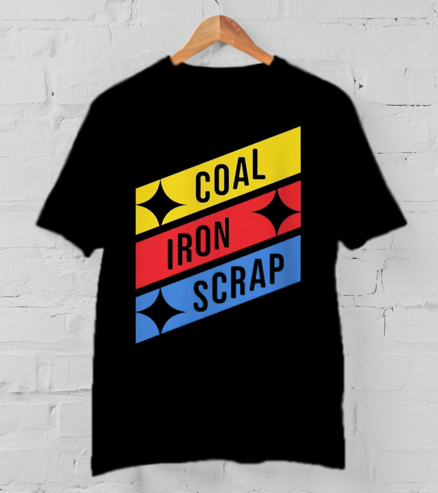 Coal Iron Scrap Pittsburgh Steelers Logo Elements T-Shirt