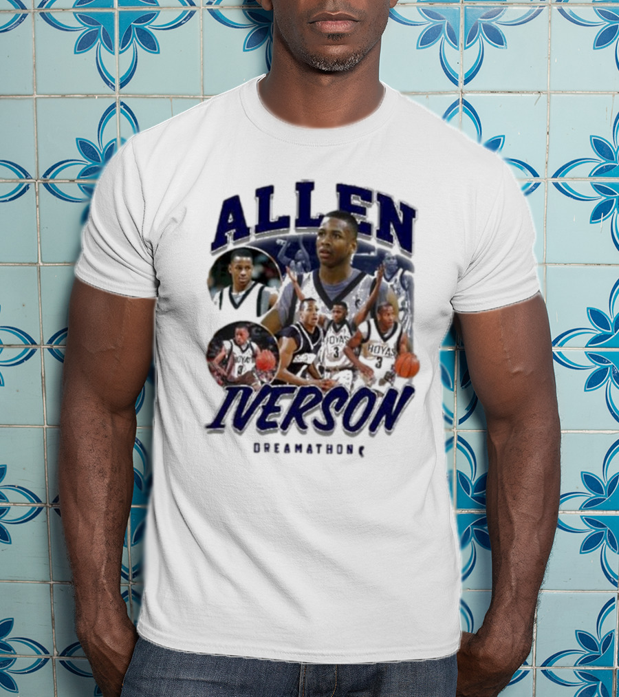 Allen Iverson Georgetown Hoyas Collage T-Shirt