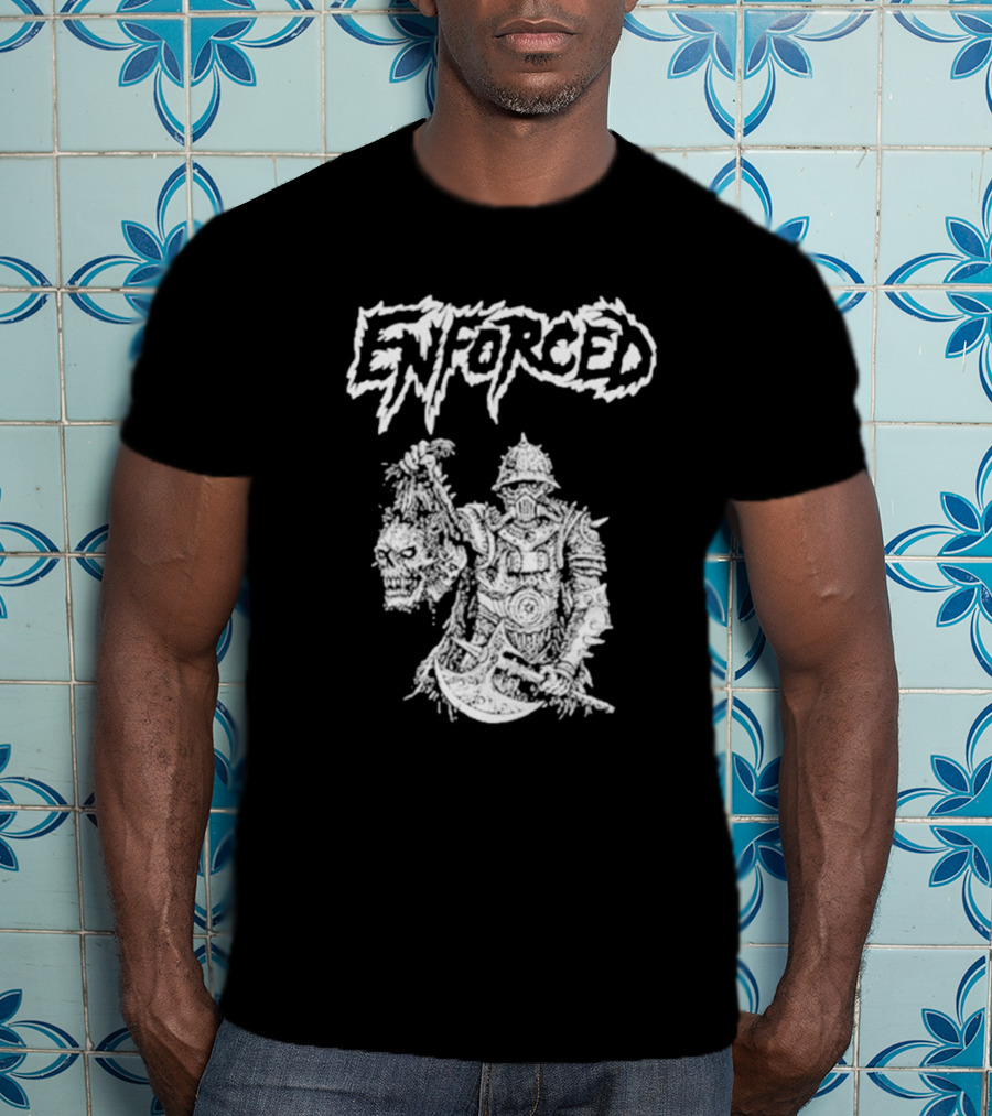 Enforced Warrior Holding Severed Head With Axe T-Shirt