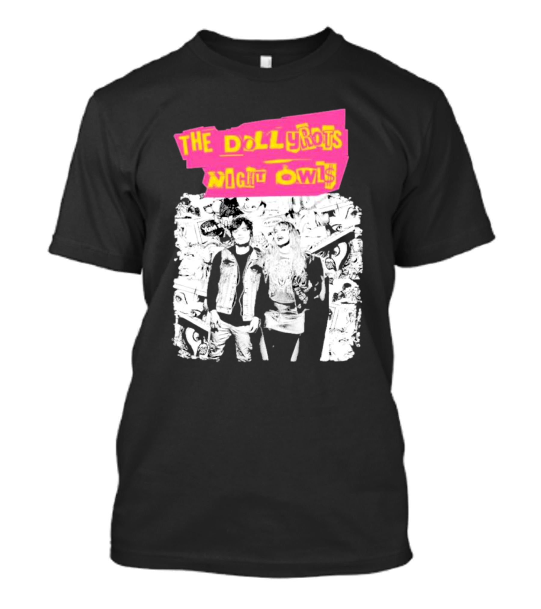 The Dollyrots Night Owls Retro Album Collage T-Shirt