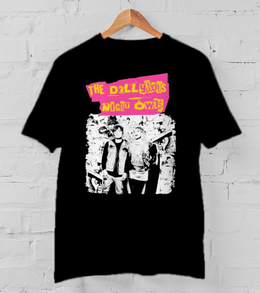 The Dollyrots Night Owls Retro Album Collage T-Shirt