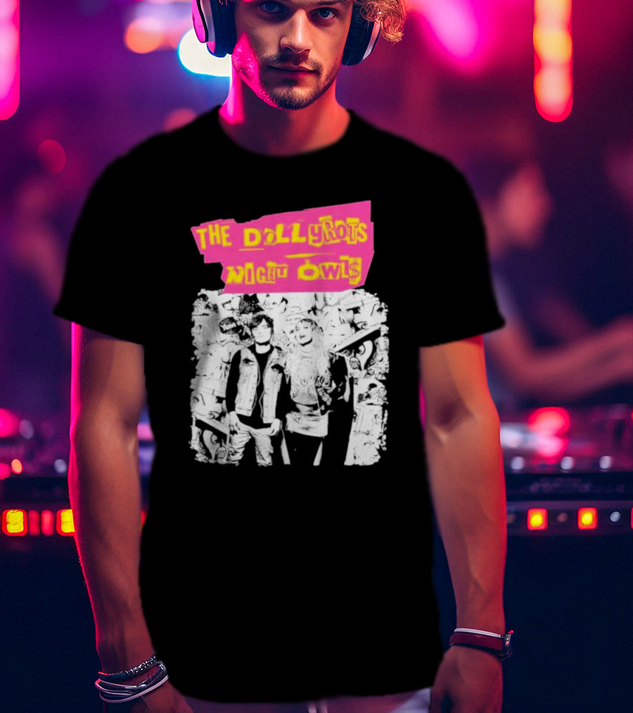 The Dollyrots Night Owls Retro Album Collage T-Shirt