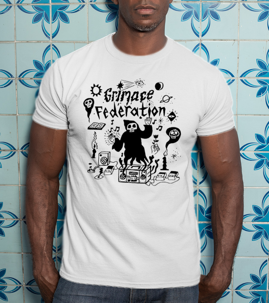 Grimace Federation Grim Reaper Radio Cosmic Musicology T-Shirt