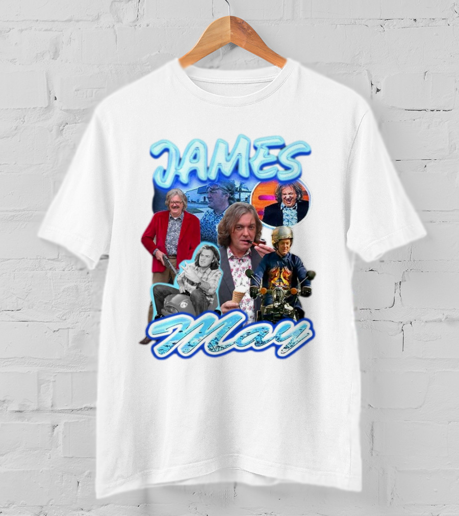 James May Vintage Ice Cream Motorbike Collage T-Shirt
