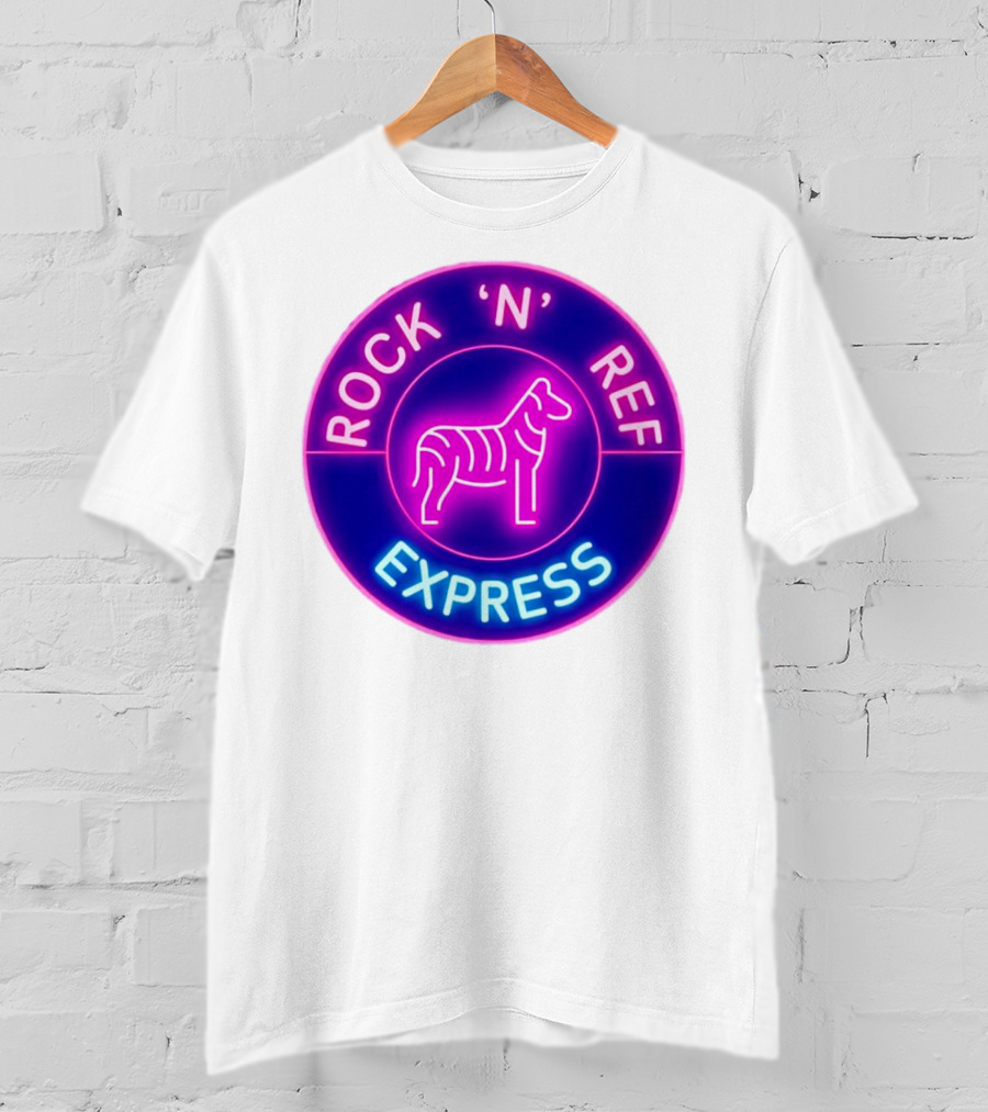 Rock 'N' Ref Express Jesse Beeler Tag Neon Zebra T-Shirt