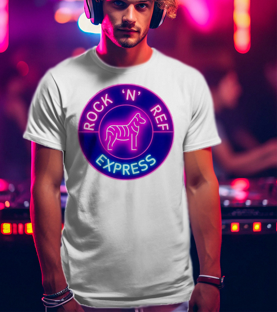 Rock 'N' Ref Express Jesse Beeler Tag Neon Zebra T-Shirt