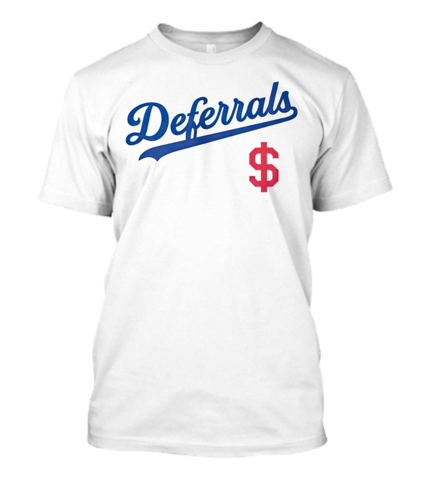Los Angeles Deferrals Baseball Dollar Sign T-Shirt