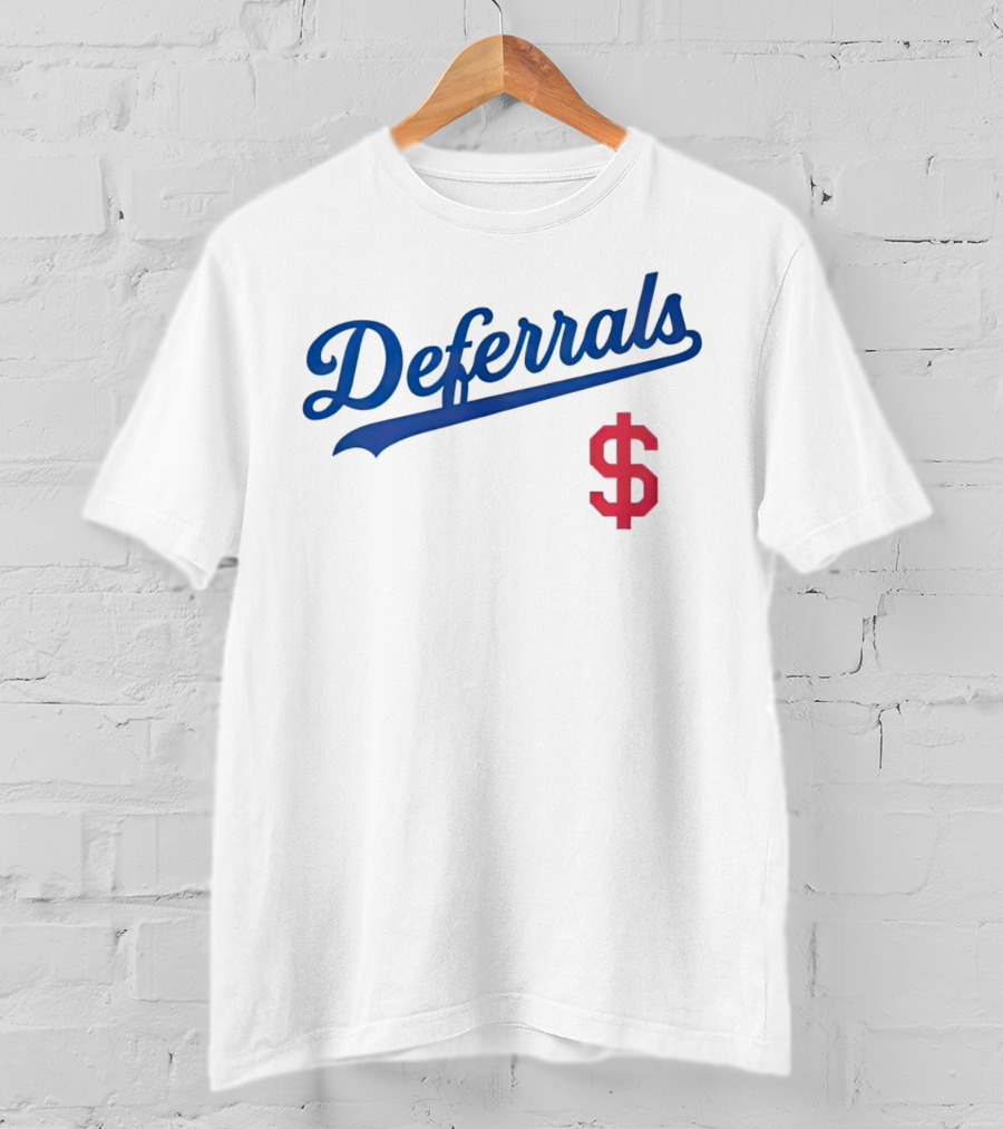 Los Angeles Deferrals Baseball Dollar Sign T-Shirt