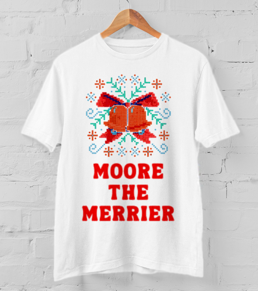 Moore The Merrier Christmas Bow Festive Decor T-Shirt
