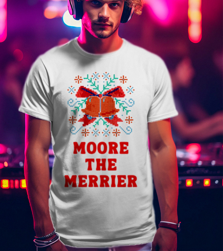 Moore The Merrier Christmas Bow Festive Decor T-Shirt