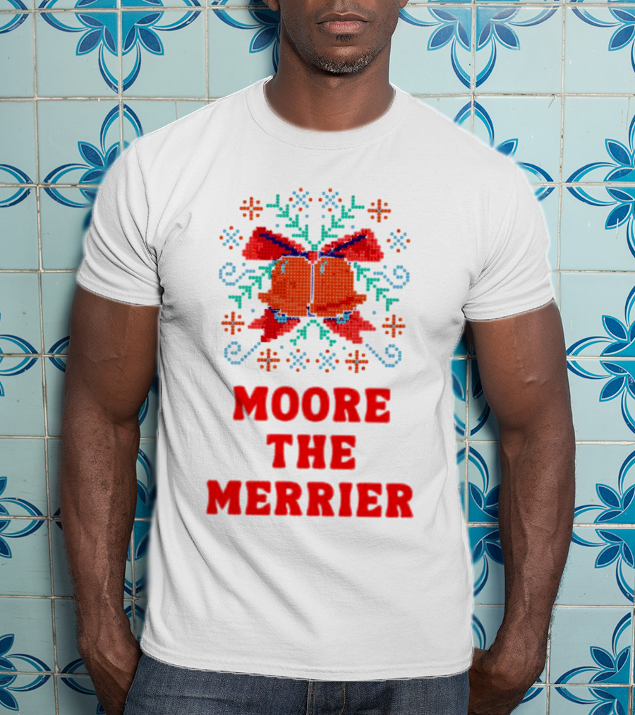Moore The Merrier Christmas Bow Festive Decor T-Shirt
