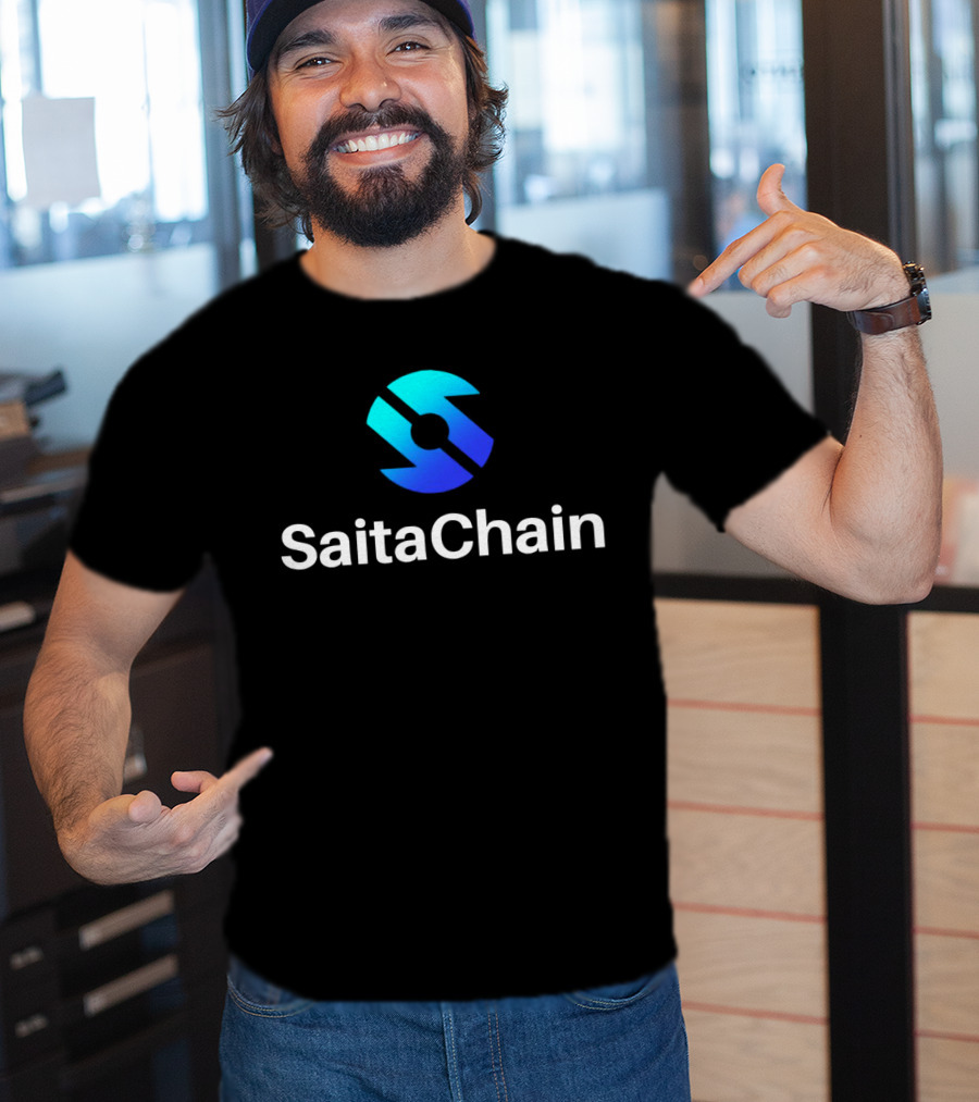 SaitaChain Logo Blue Gradient T-Shirt