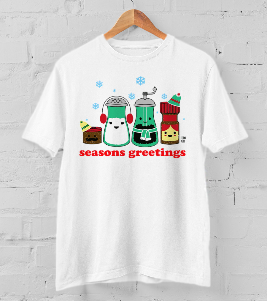 Seasons Greetings Christmas Cute Winter Spice Character T-Shirt