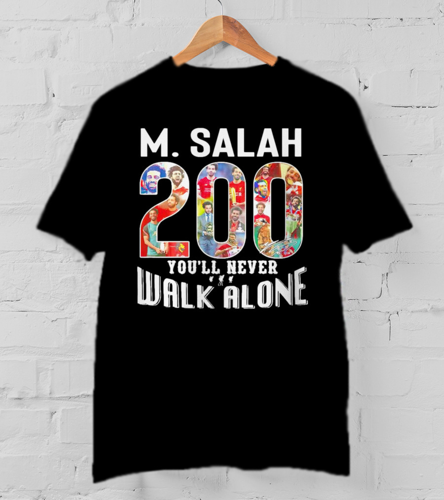 M Salah 200 You'll Never Walk Alone Football T-Shirt