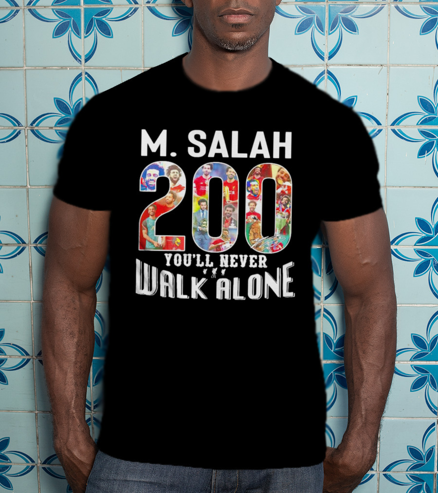 M Salah 200 You'll Never Walk Alone Football T-Shirt