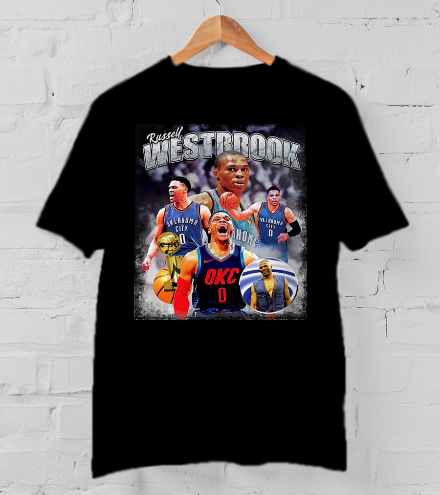 Russell Westbrook Oklahoma City Thunder NBA Vintage 80s Champion T-Shirt