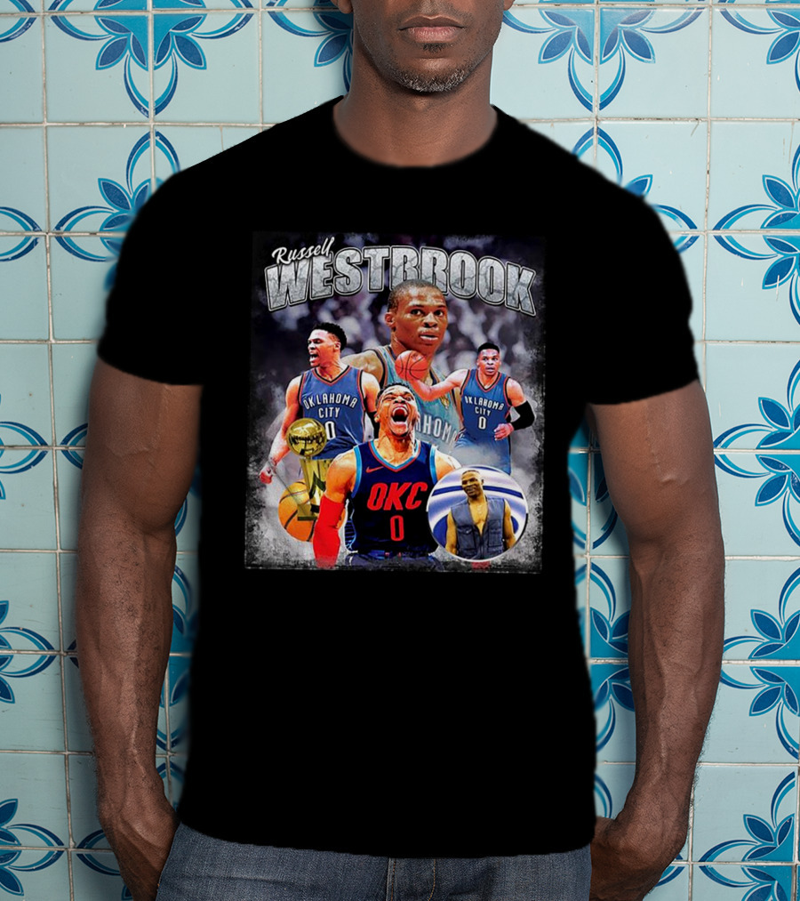 Russell Westbrook Oklahoma City Thunder NBA Vintage 80s Champion T-Shirt