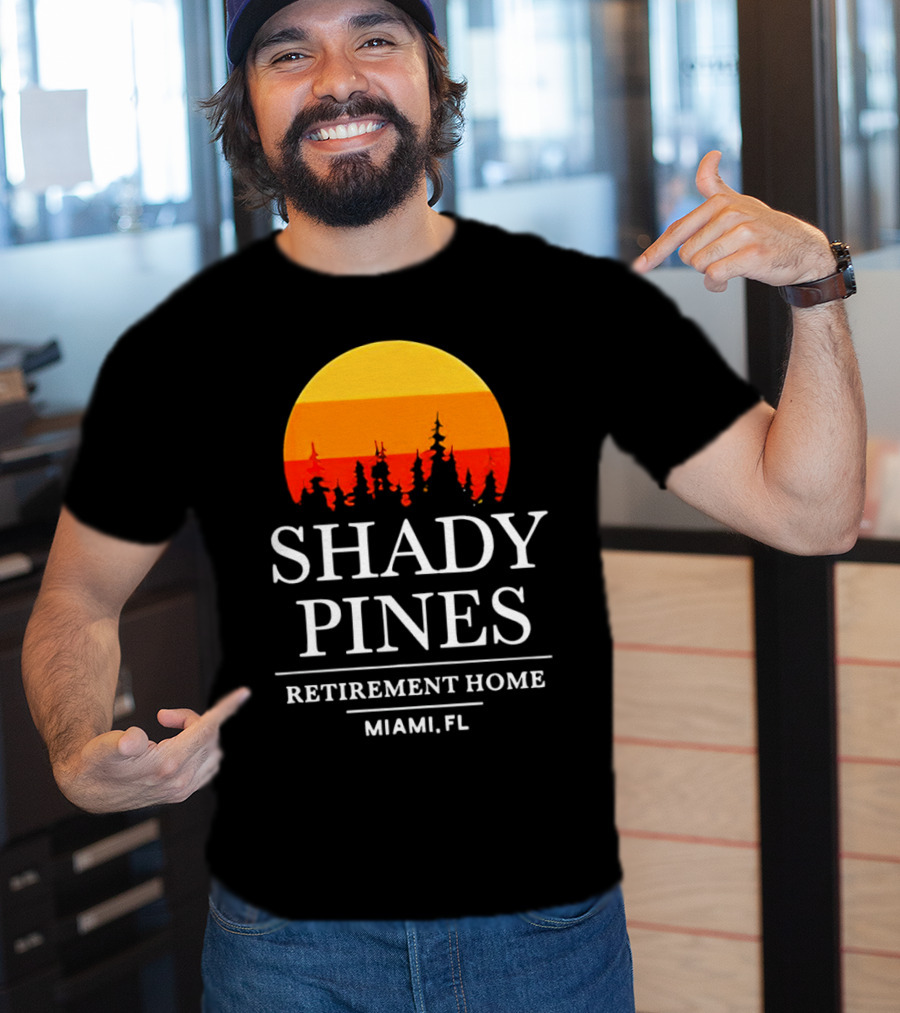 Shady Pines Retirement Home Miami FL Sunset T-Shirt