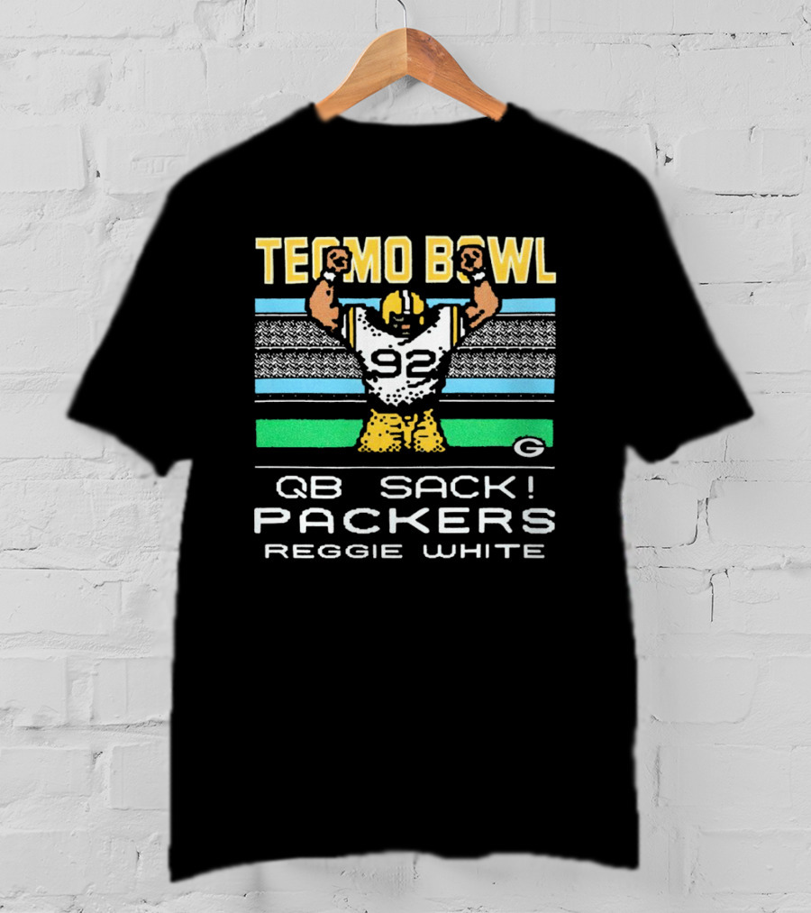 Tecmo Bowl QB Sack Packers Reggie White 92 T-Shirt