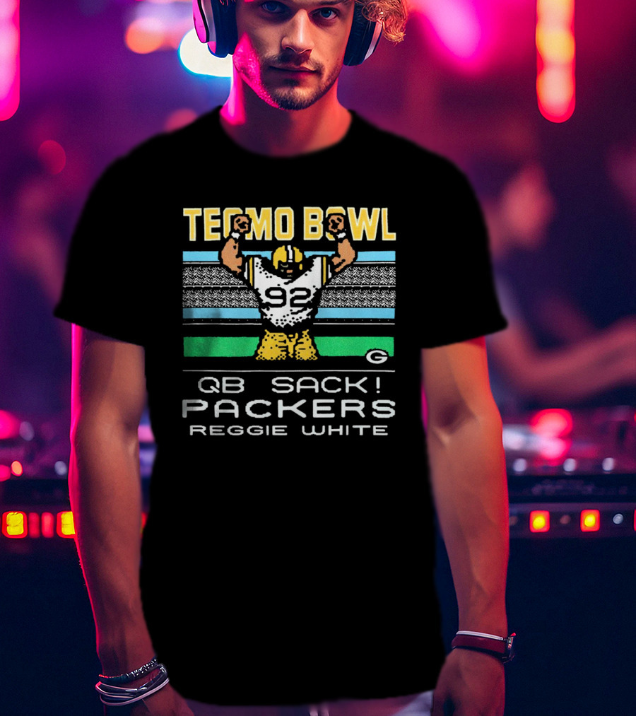 Tecmo Bowl QB Sack Packers Reggie White 92 T-Shirt