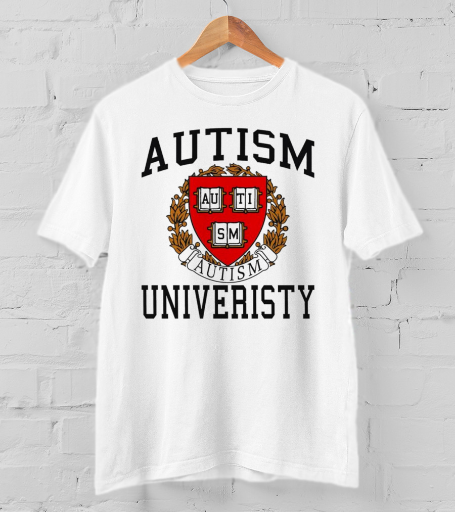 AUTISM UNIVERSITY AUTISM CREST LOGO T-Shirt