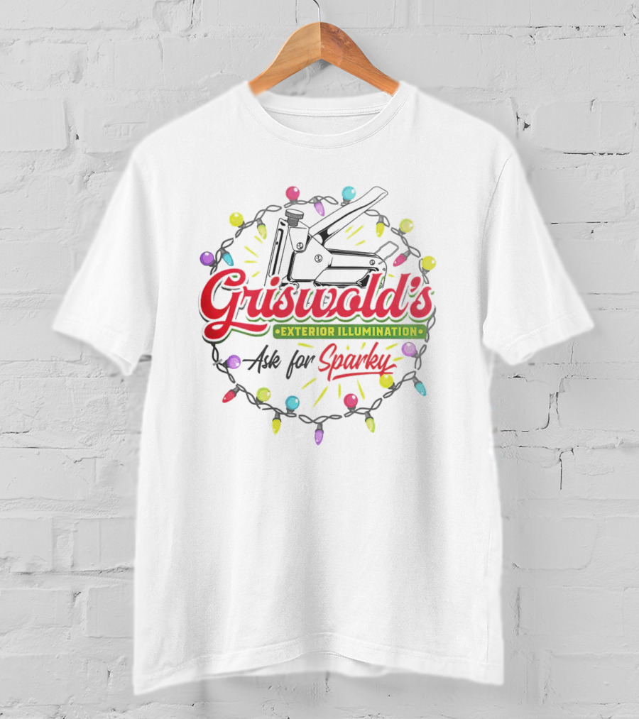 Griswold's Exterior Illumination Ask For Sparky Christmas Lights Iconic Comedy Reference T-Shirt