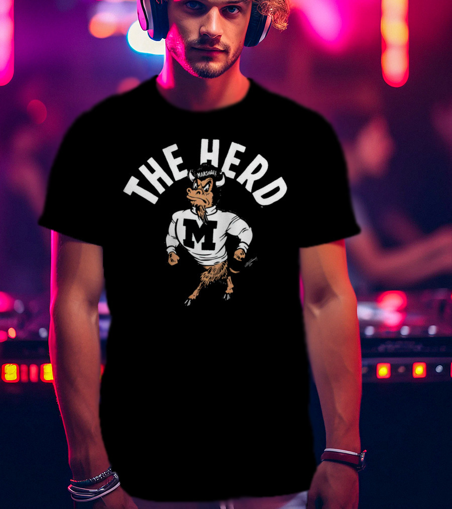Marshall The Herd M Logo Mascot T-Shirt