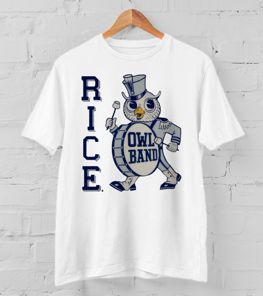 Rice Owl Band Drum Major Vintage T-Shirt