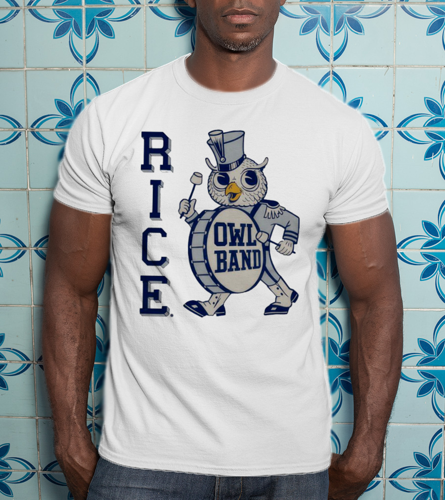 Rice Owl Band Drum Major Vintage T-Shirt