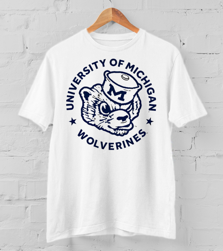 University Of Michigan Wolverines Mascot M Hat T-Shirt