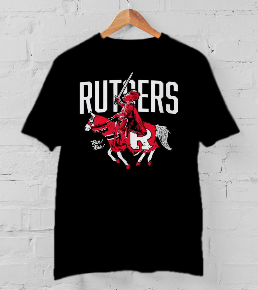 Rutgers Scarlet Knights Mascot Rah Rah Sword Horse T-Shirt