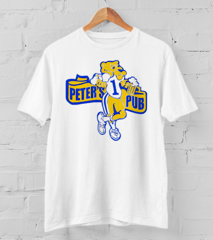 Peter's Pub Pittsburgh Mascot Holding Steins T-Shirt
