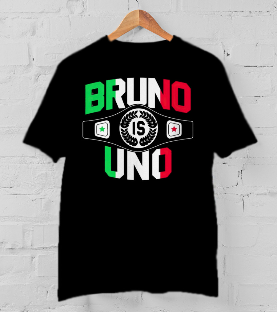 Bruno Is Uno Champion Belt Italian Colors T-Shirt