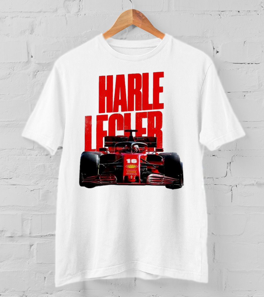 Groovy Ferrari Charles Leclerc Formula 1 Car 16 Racing Legend T-Shirt