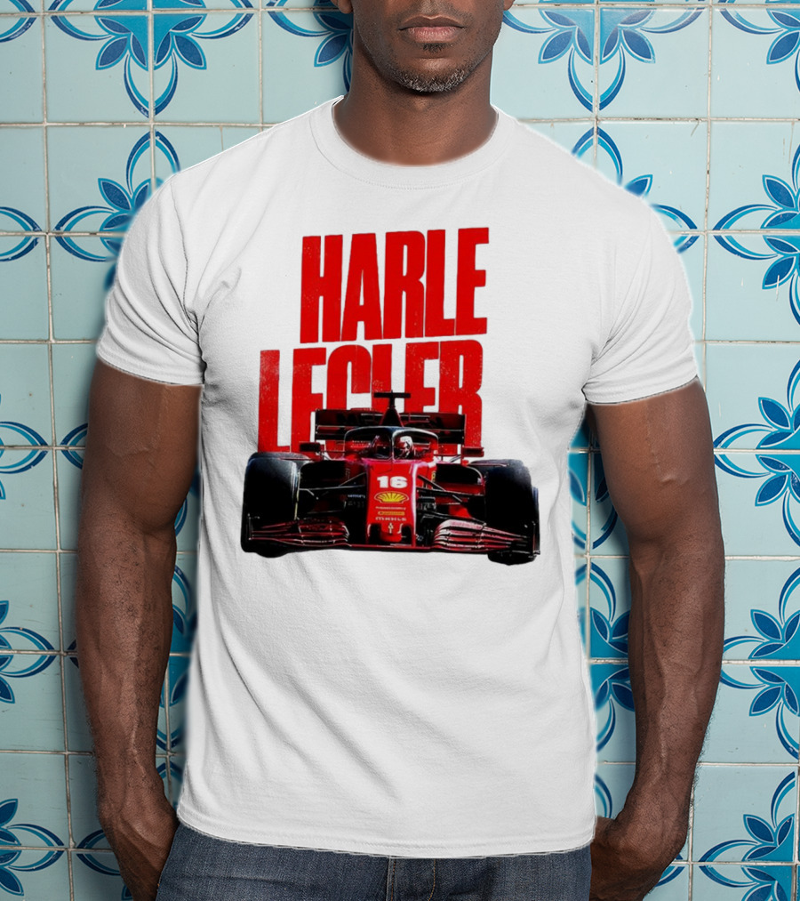 Groovy Ferrari Charles Leclerc Formula 1 Car 16 Racing Legend T-Shirt