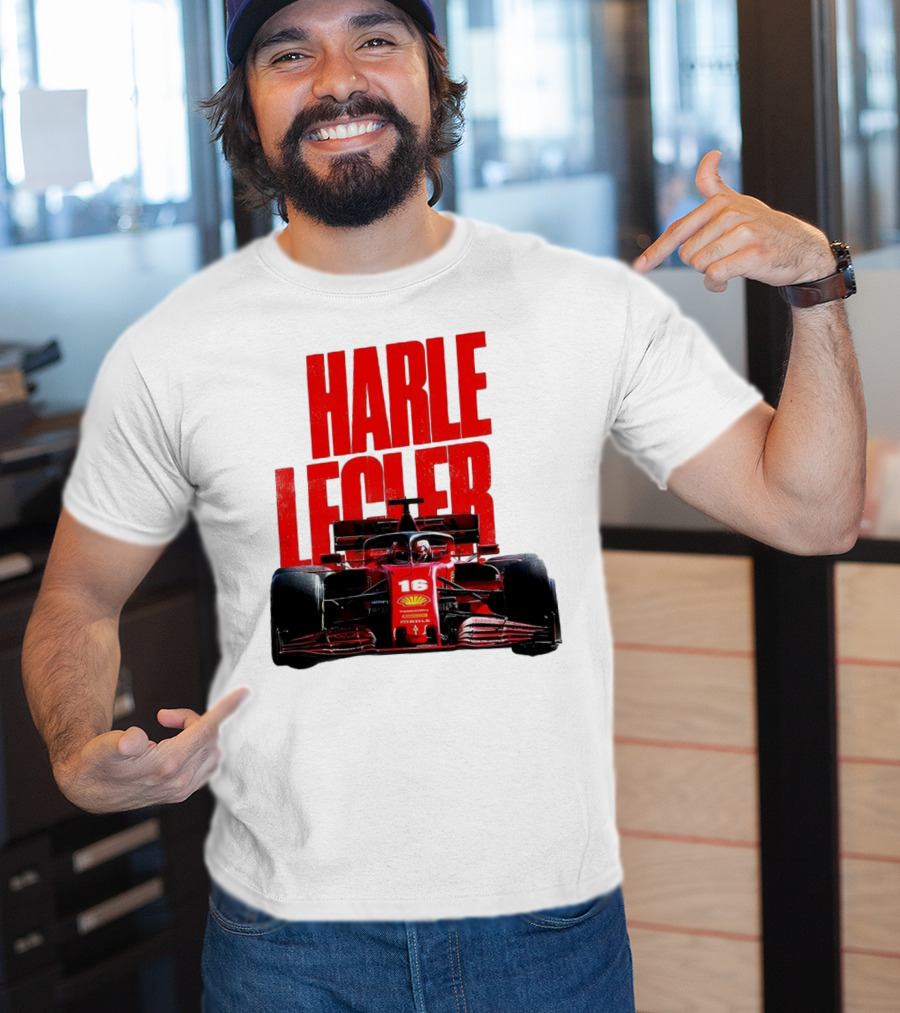 Groovy Ferrari Charles Leclerc Formula 1 Car 16 Racing Legend T-Shirt