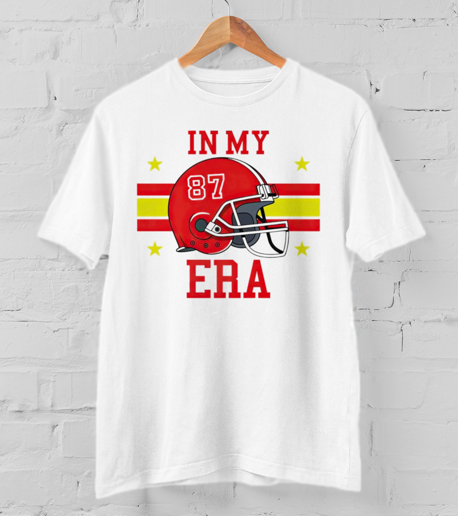 In My 87 Era Kansas City Chiefs Football Lovers Helmet Stars T-Shirt