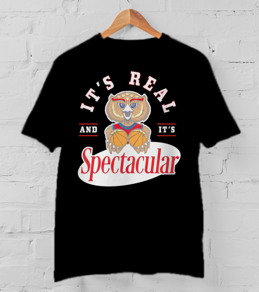 IT'S REAL AND IT'S SPECTACULAR BASKETBALL OWL WITH HOOP EYES T-Shirt