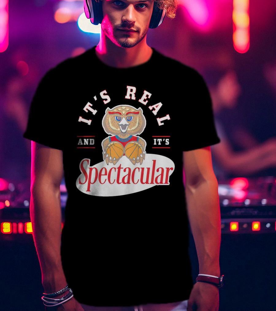 IT'S REAL AND IT'S SPECTACULAR BASKETBALL OWL WITH HOOP EYES T-Shirt