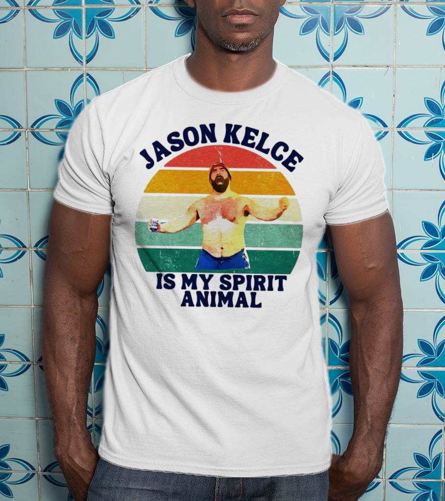 Jason Kelce Is My Spirit Animal Vintage Retro T-Shirt