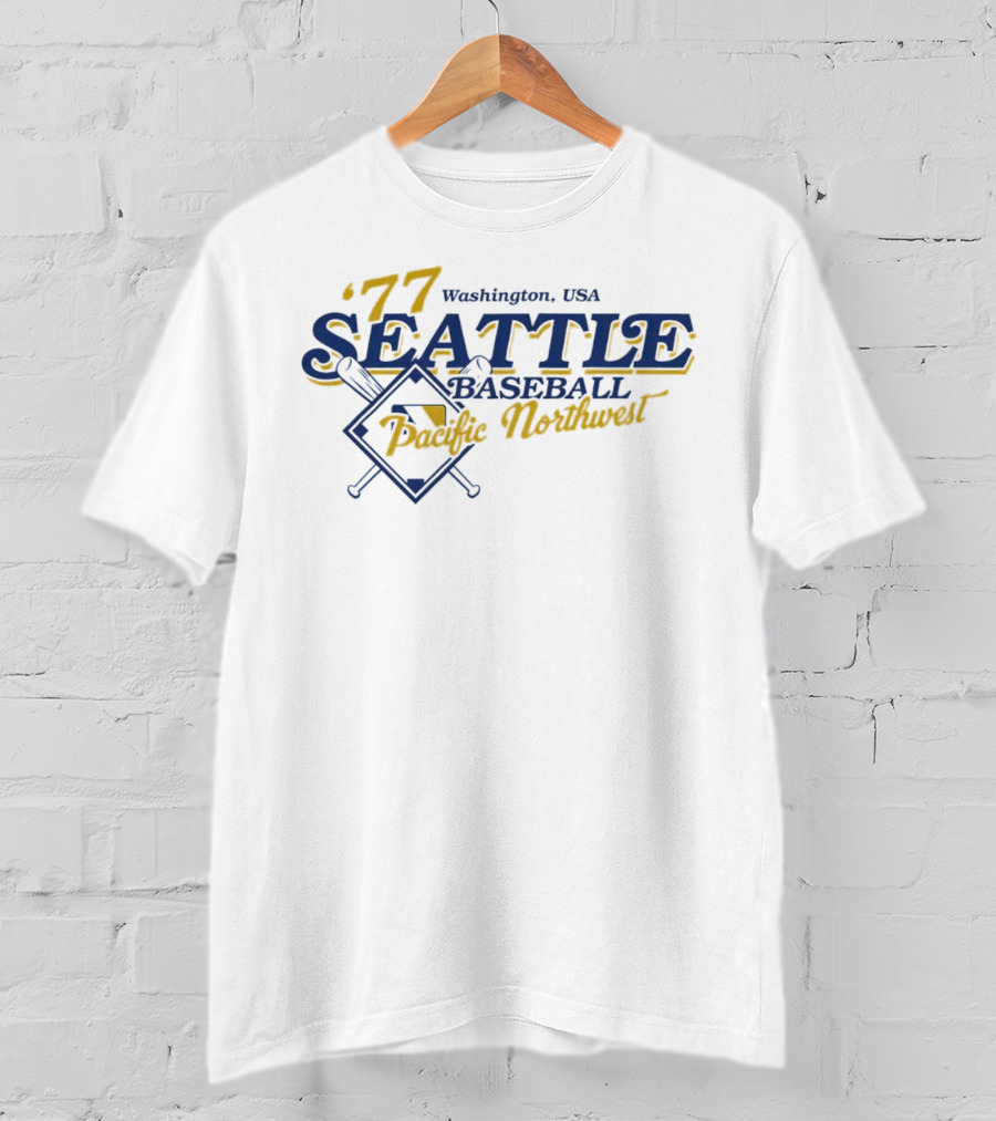 '77 Seattle Baseball Pacific Northwest Washington USA T-Shirt