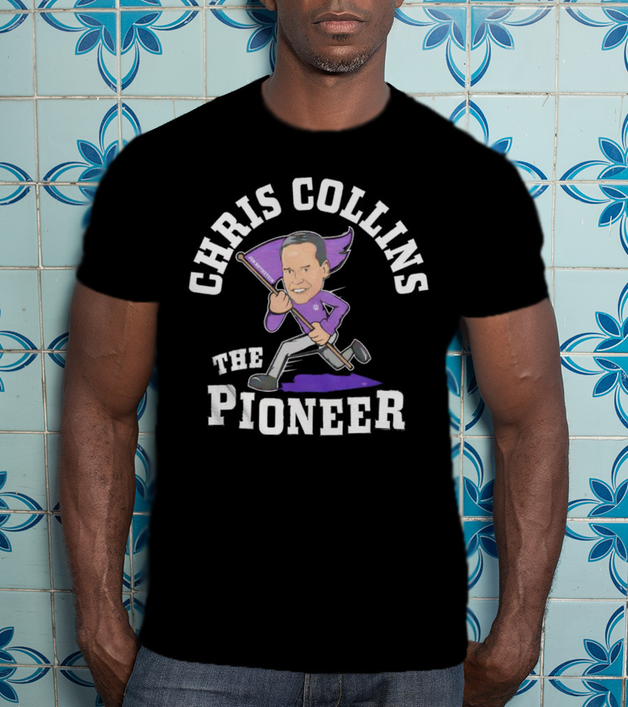 Chris Collins The Pioneer With Northwestern Flag T-Shirt